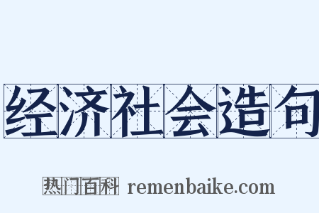 经济社会造句是什么意思的图片
